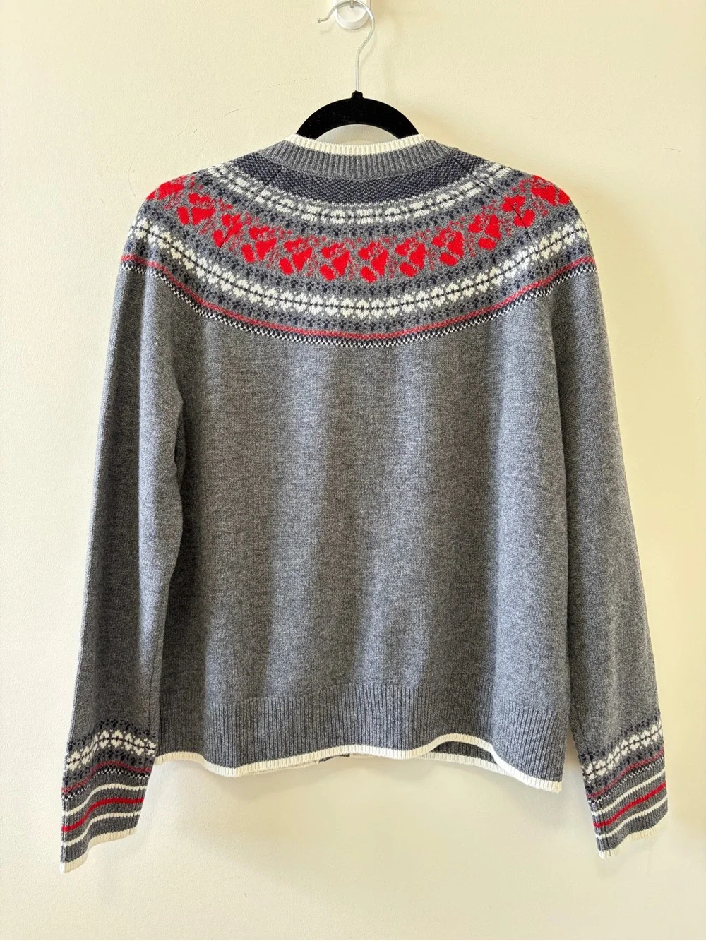 The Rumere Rose Icelandic Fair Isle Wool Cardigan Size 42 - Picture 6 of 10